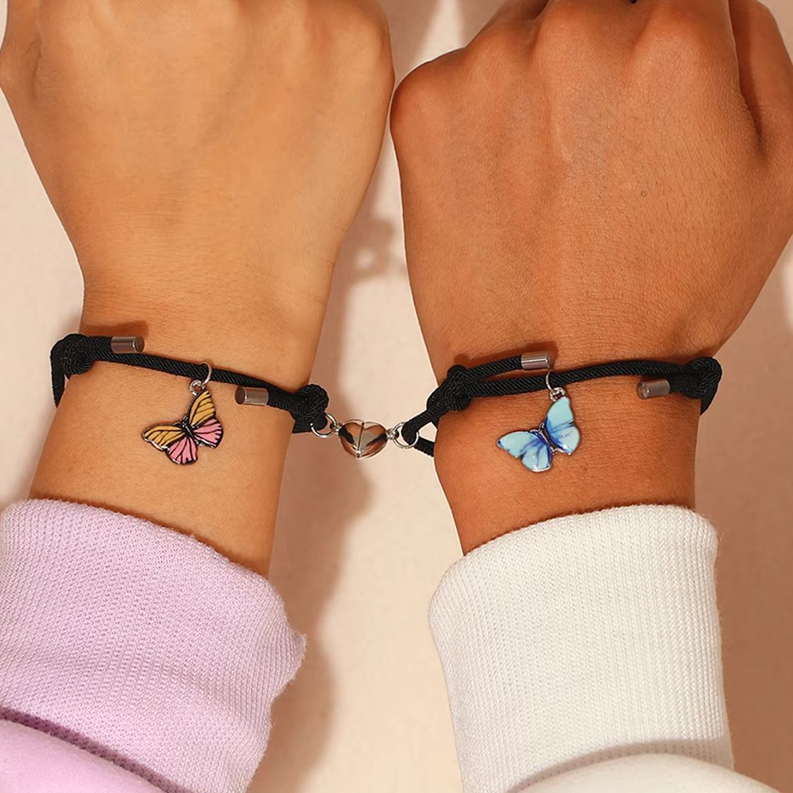 Butterfly Clasp Deployant - 2 PCS/Set Butterfly Pendant Luminous Couples