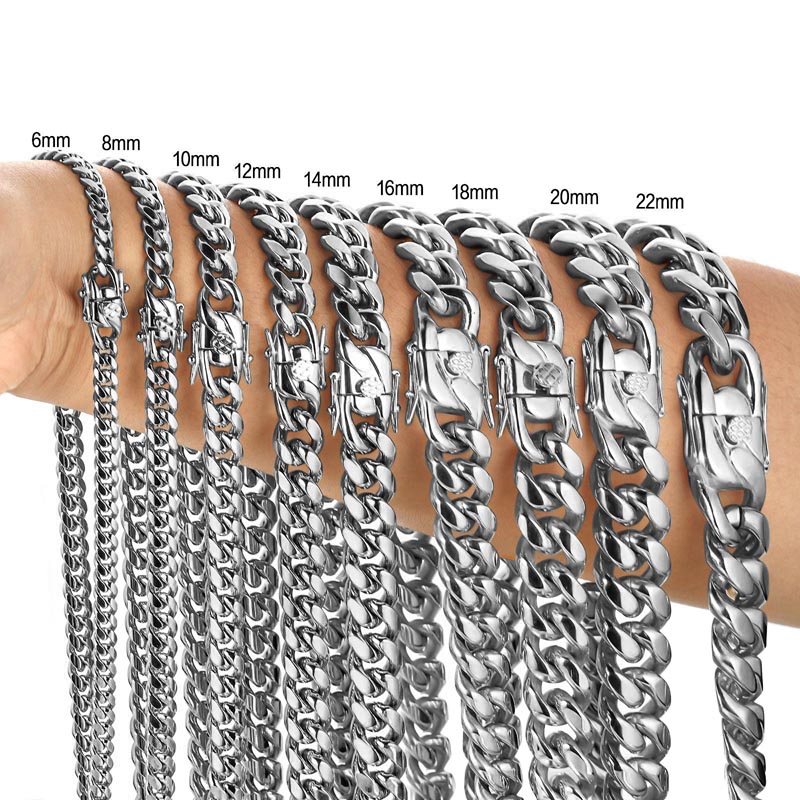 316L Stainless Steel Miami Cur - Butterfly Clasp Deployant ulasan dan harga