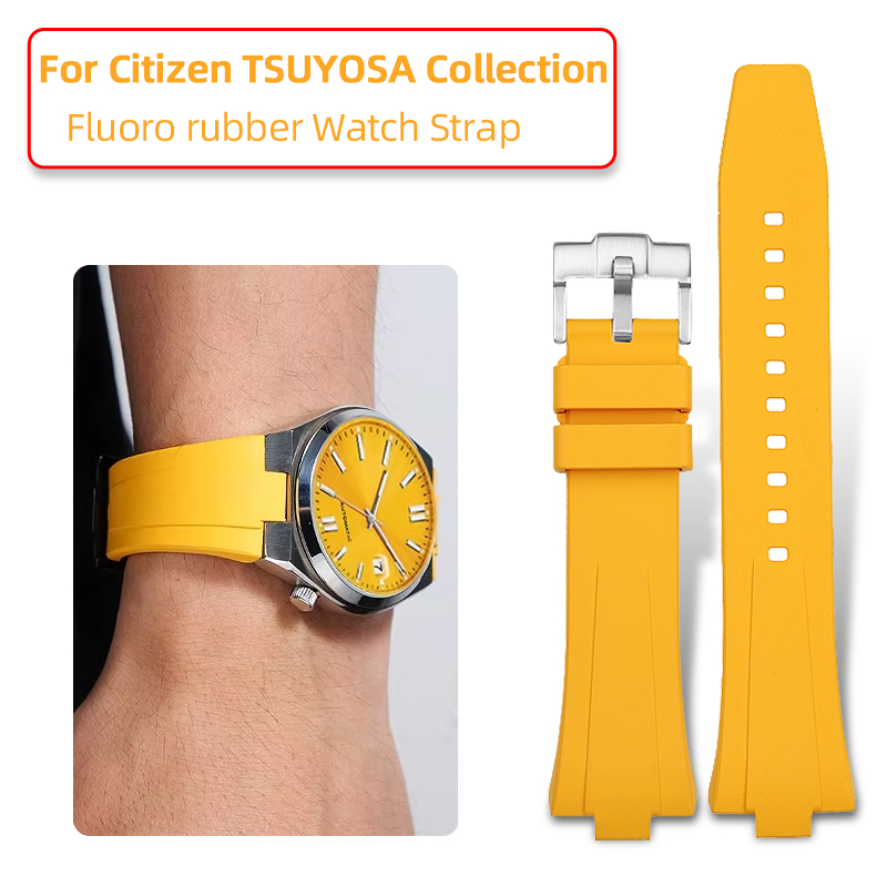 9x26mm FKM Fluoro Rubber Strap - Citizen Watch Tsuyosa ulasan dan harga