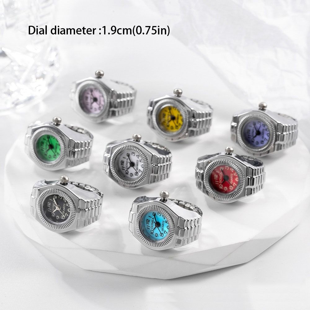 Punk Mini Finger Watch Rings A - Canvas Strap Watch ulasan dan harga