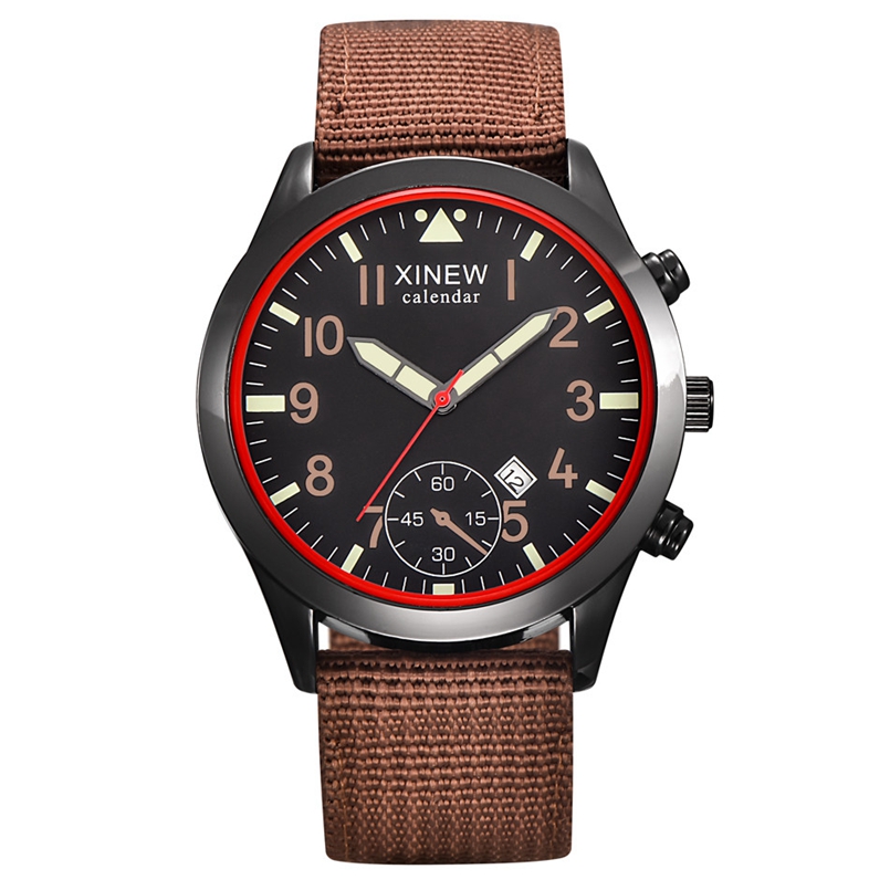 2020 XINEW Watches Men Fashion - Canvas Strap Watch ulasan dan harga