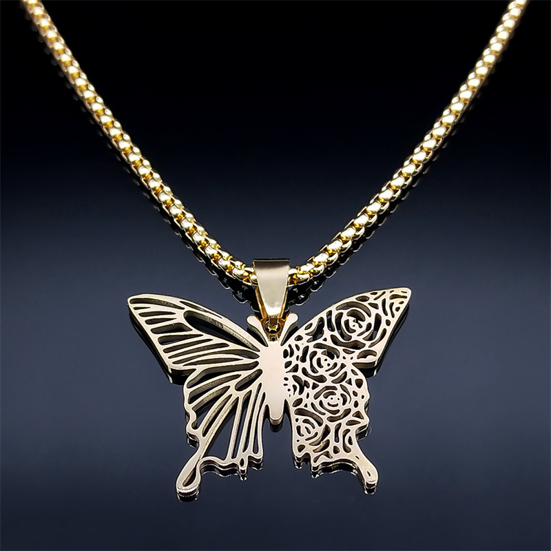 Aesthetic Butterfly Rose Flowe - Butterfly Clasp Deployant ulasan dan harga