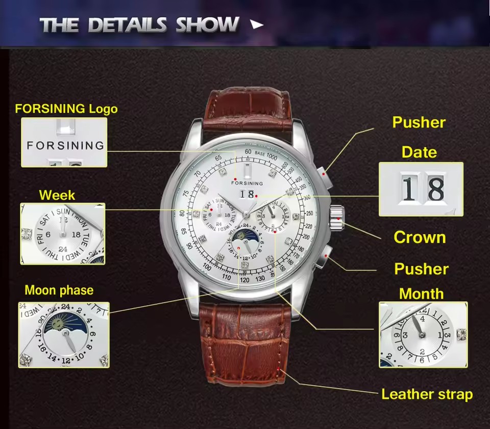 FORSINING Replica Multifunctio - Patek Philippe Watch Nautilus ulasan dan harga
