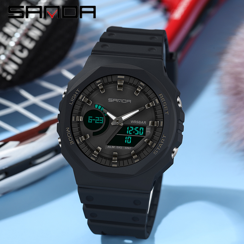 SANDA Top Luxury Men's Quartz  - Seiko Watch 5 Sports ulasan dan harga