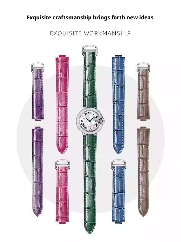 Leather watch strap for Cartie - Cartier Watch Ballon Bleu ulasan dan harga