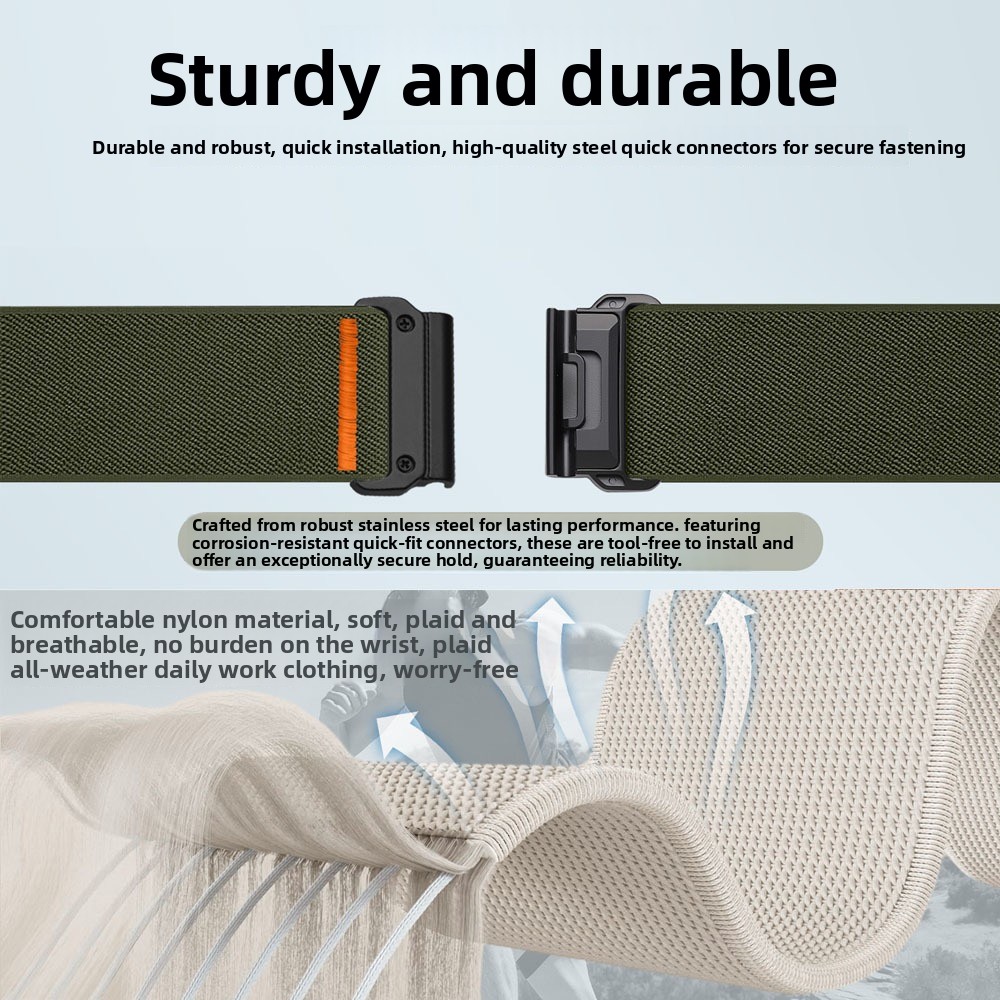 26 22mm Nylon Elastic Strap Fo - Parachute Strap Elastic ulasan dan harga