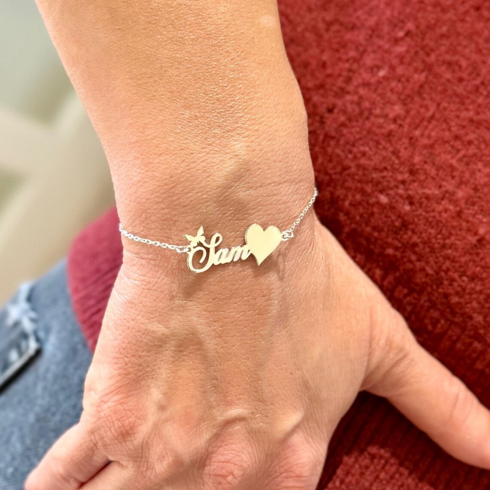 Custom Butterfly Name Bracelet - Butterfly Clasp Deployant ulasan dan harga