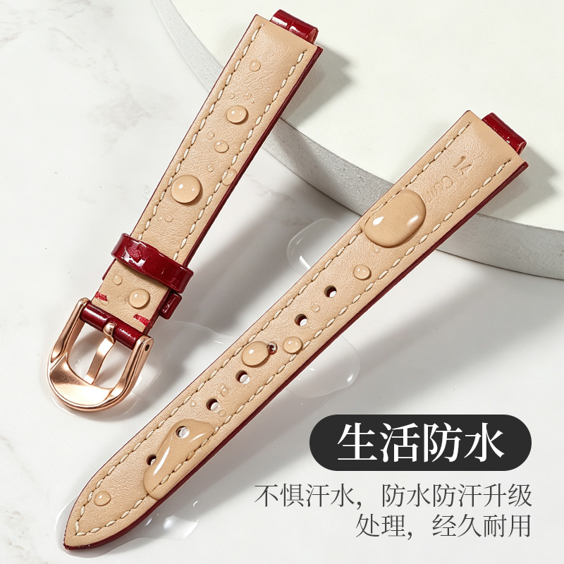 Glossy Curved Lug Genuine Leat - Cartier Watch Ballon Bleu ulasan dan harga