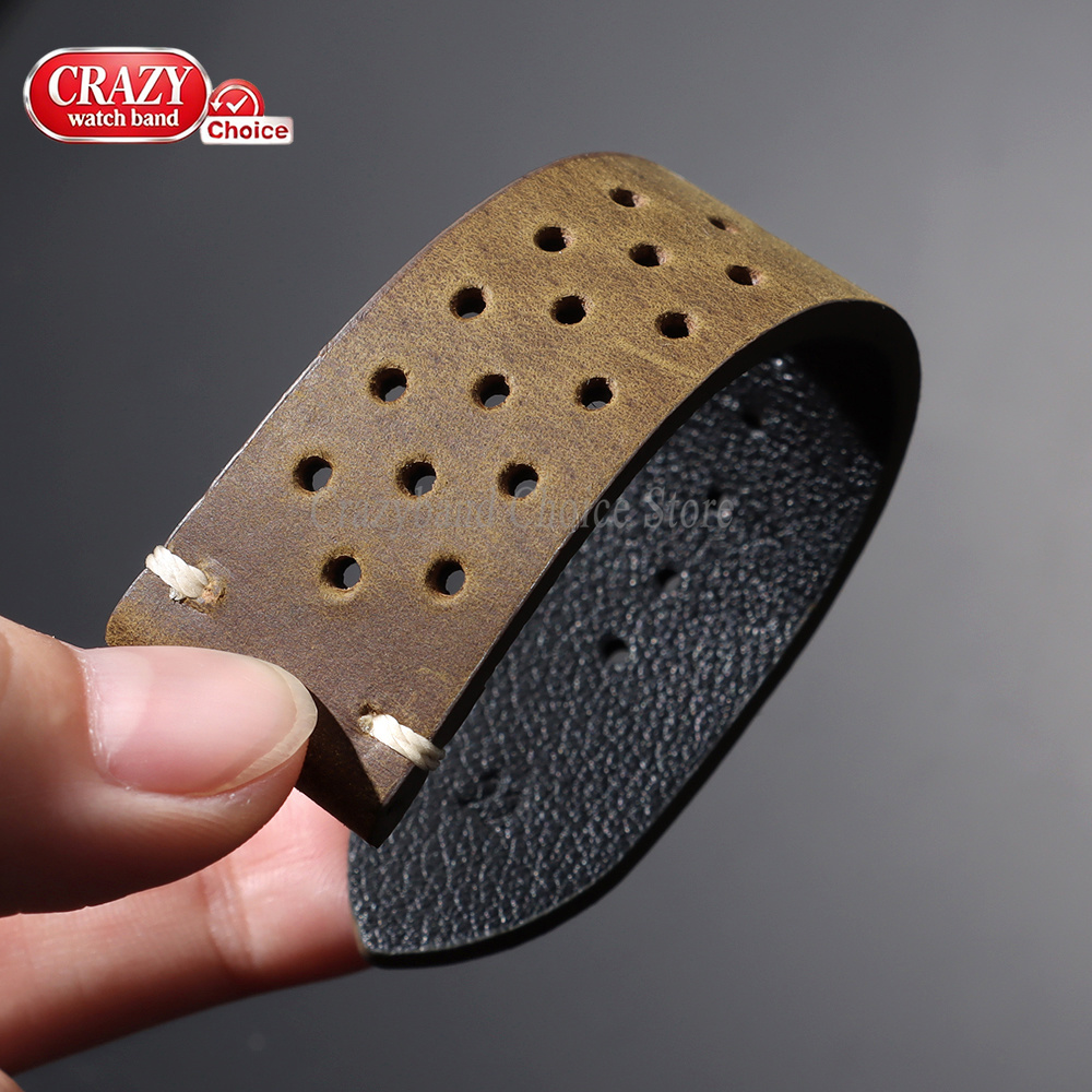 18/19/20/21/22/24mm Handmade L - Suede Strap Watch ulasan dan harga