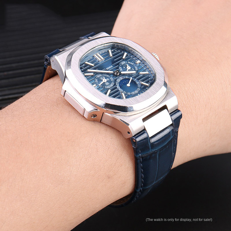 25X13mm notch Genuine Leather  - Patek Philippe Watch Nautilus ulasan dan harga