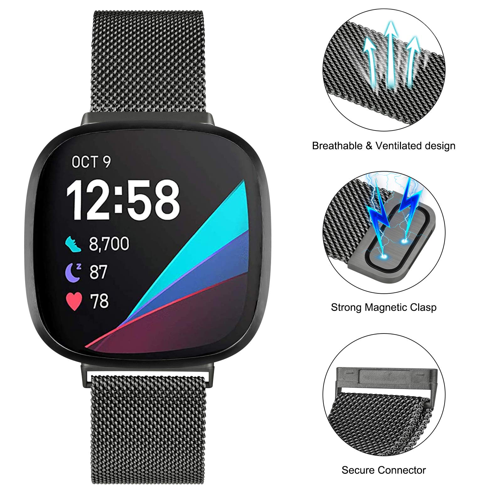 Milanese Loop strap for Fitbit - Milanese Loop Magnetic ulasan dan harga