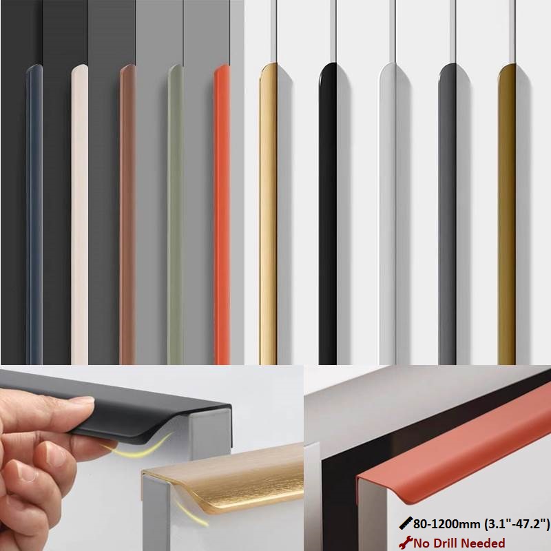 80mm-1200mm Invisible Aluminum - Curved Spring Bar ulasan dan harga